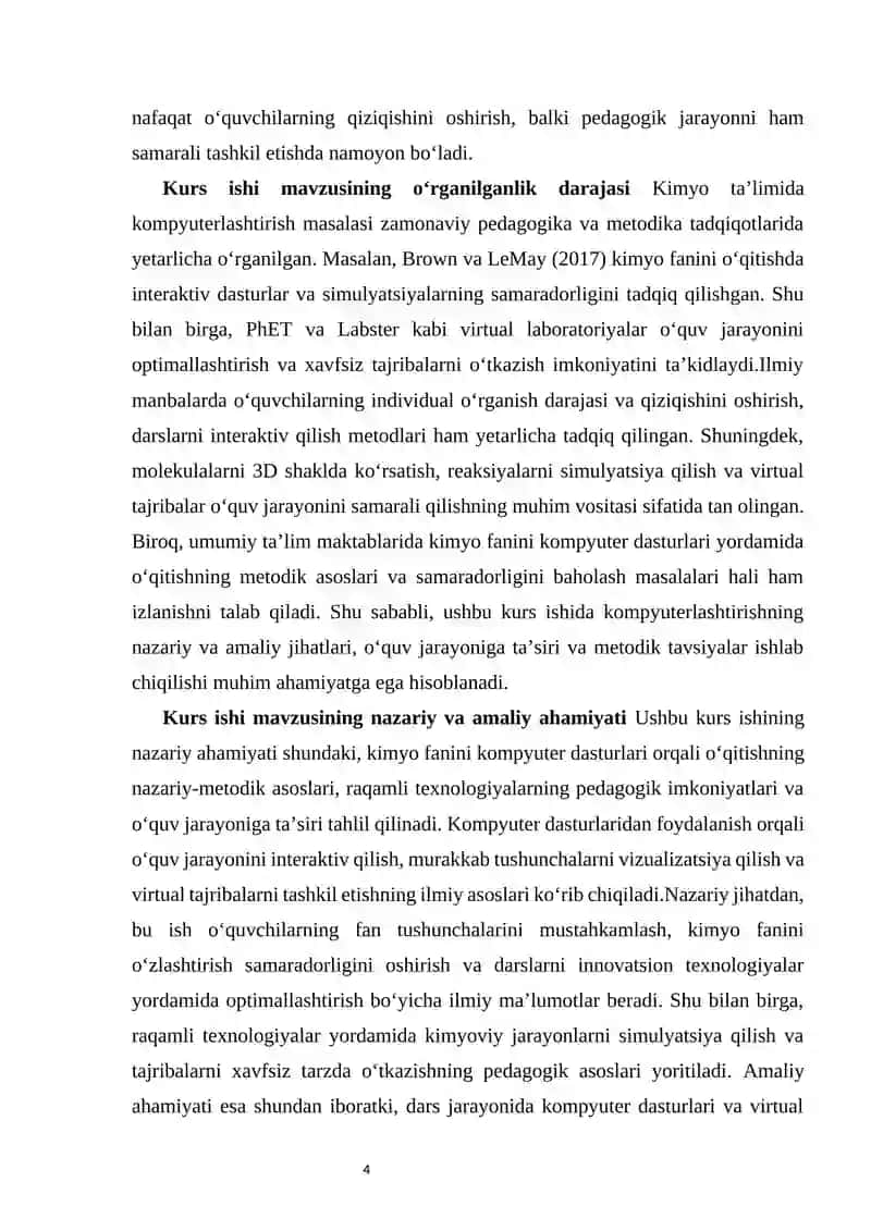 Umumiy ta’limda kimyo fanini kompyuter dasturlarida o‘rganishning ahamiyati 4