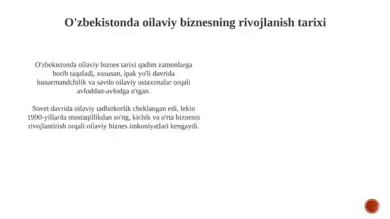 O'zbekistonda muvafaqiyatli faoliyat yurutayotgan oilaviy tadbirkorlik subyektlari 4