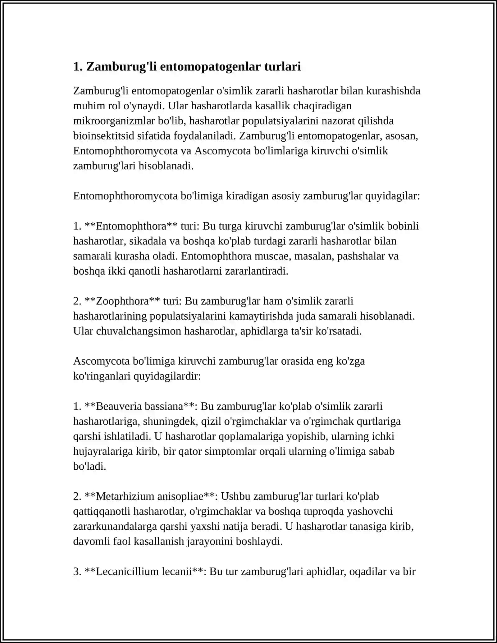 ZAMBURUG'LI ENTOMOPATOGEN PREPARATLAR OLISH TEXNOLOGIYASI 4