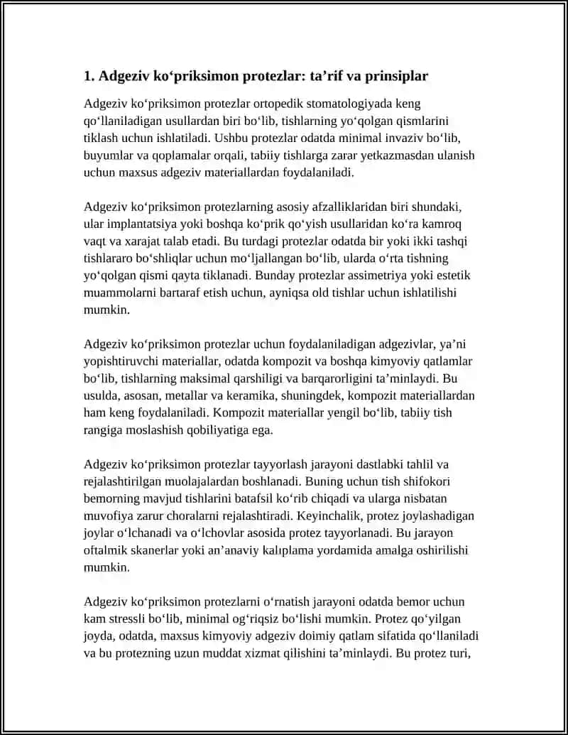 ORTOPEDIK STOMATOLOGIYADA ADGEZIV KOʻPRIKSIMON PROTEZLAR, KOMPOZIT KOʻPRIKSIMON PROTEZLAR 4