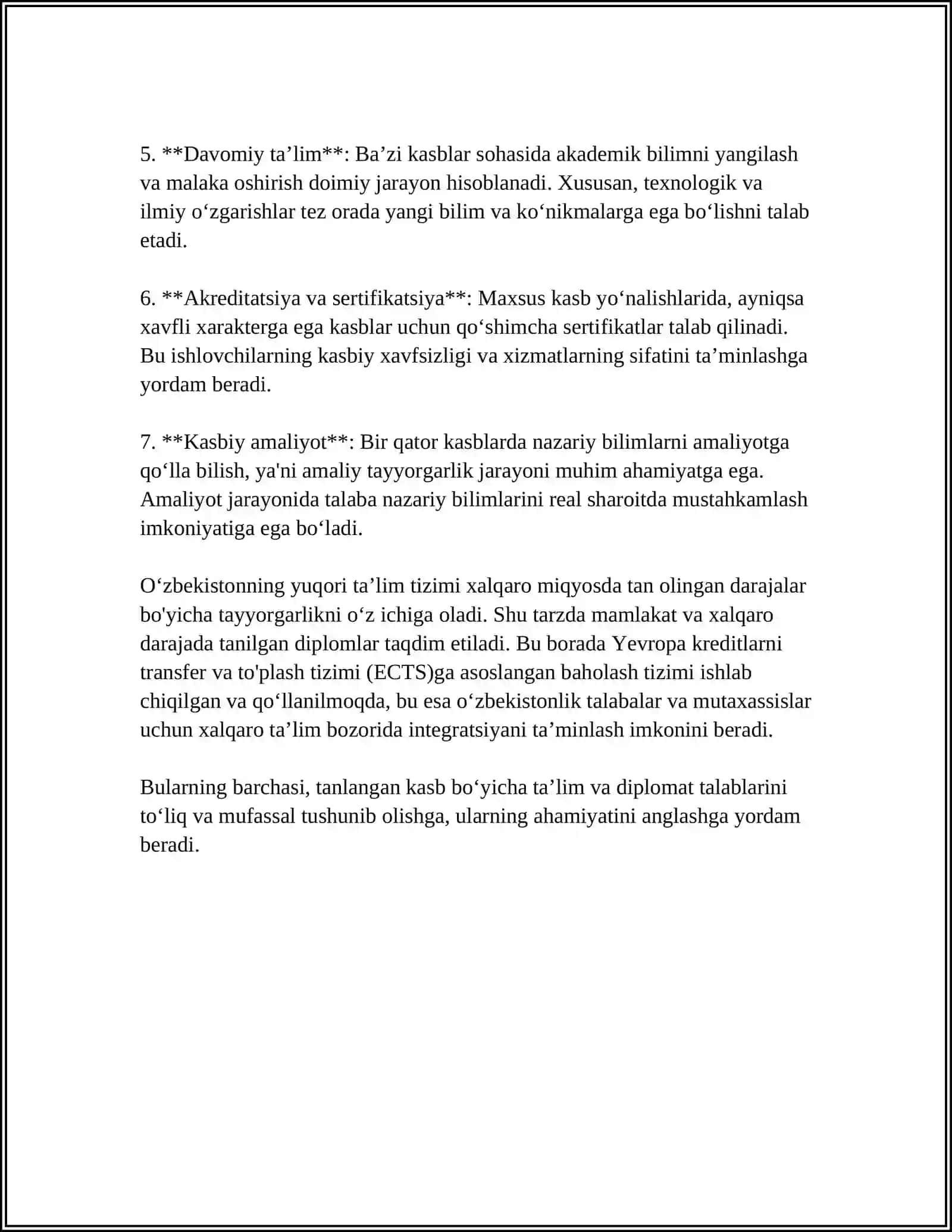 TANLANGAN KASBGA OID TALABLAR VA MALAKALAR 4
