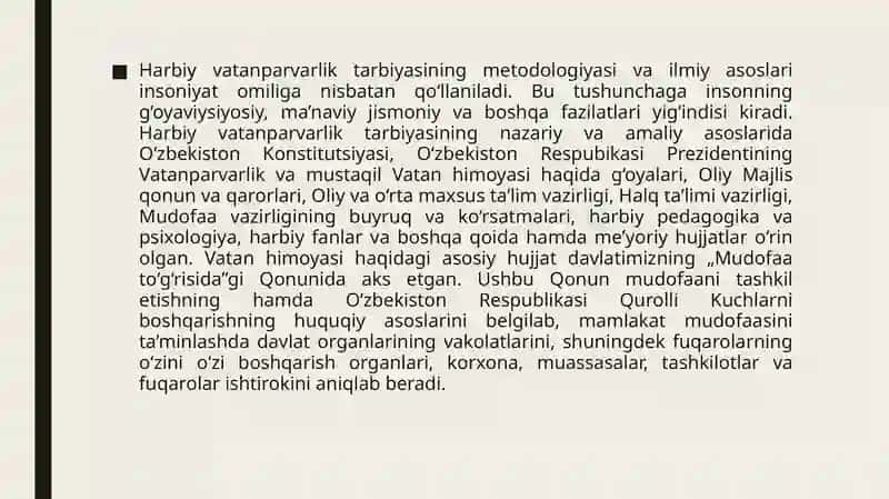 Harbiy-vatanparvarlik tarbiyasidagi samaradorlikka erishish 4