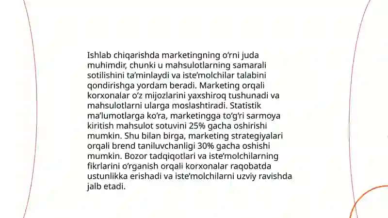 Marketing-bozor iqtisodiyoti sharoitlarida ishlab chiqarishning asosiy elementi 4