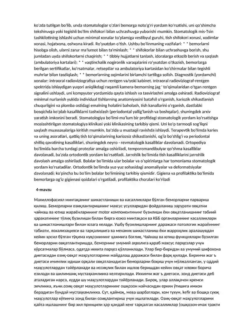 Stomatologiya amaliy mashg'ulotlar 4