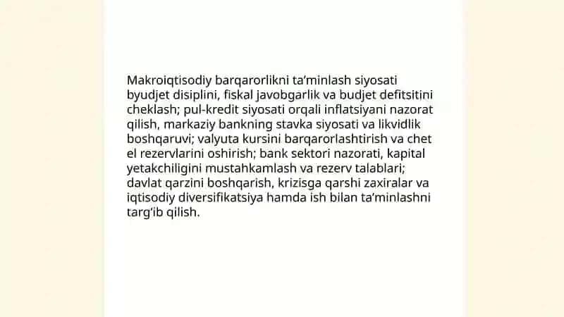 Davlatning iqtisodiy xavfsizlikni taʼminlash siyosati 4