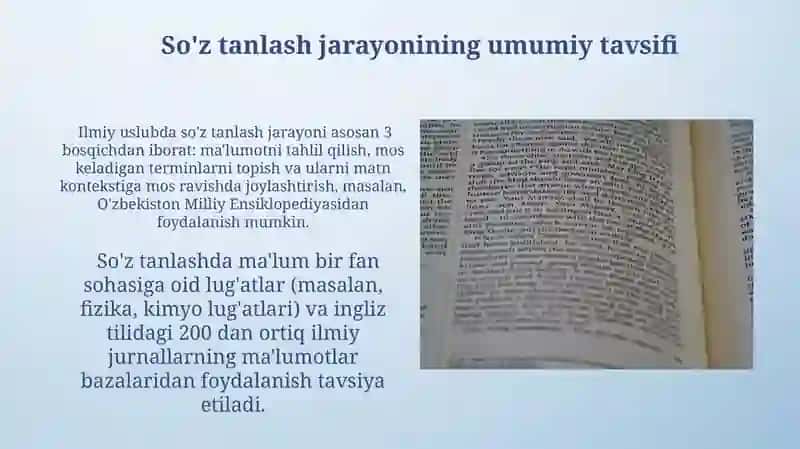 Ilmiy uslubning leksik va grammatik xususiyatlari 4