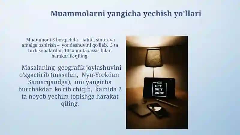Ijodkorlikning oshirish usullari 4