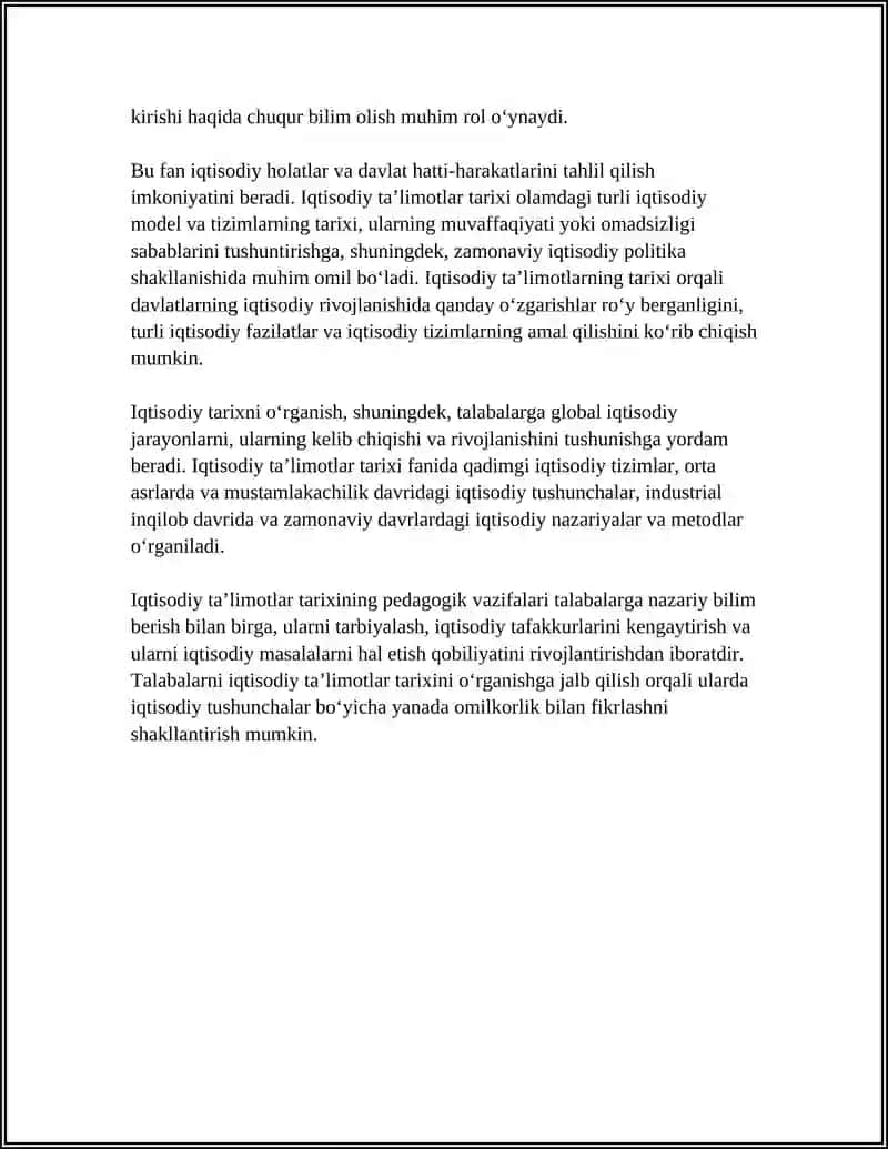 Iqtisodiy taʼlimotlar tarixi fanining ahamiyati va maqsadi 4