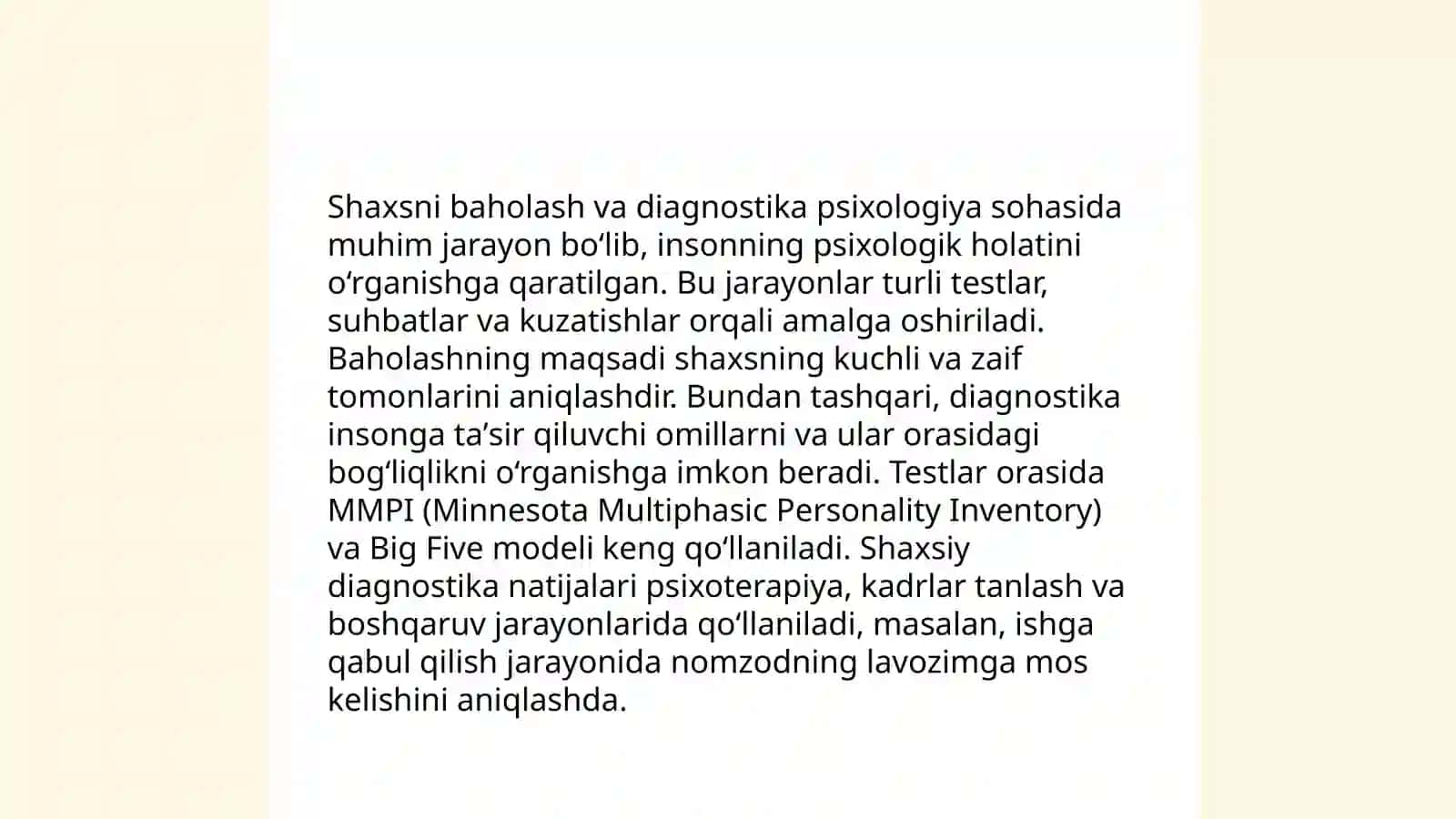 Psixodiagnostik Tekshiruv va Tadqiqotlar 4