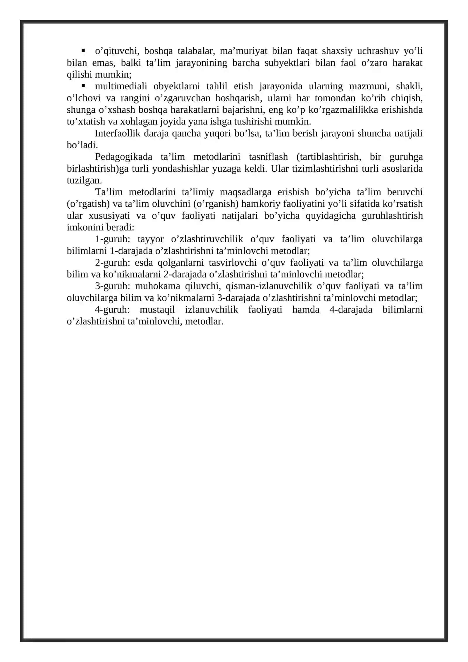 TA’LIM METODLARI VA VOSITALARI 4