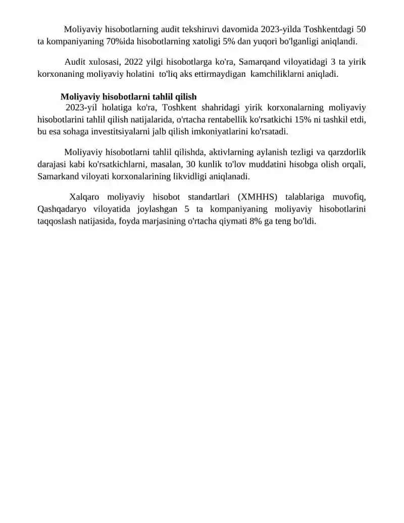 Moliyaviy hisobotlarni tuzish va taqdim etishning kanseptual asoslari 4