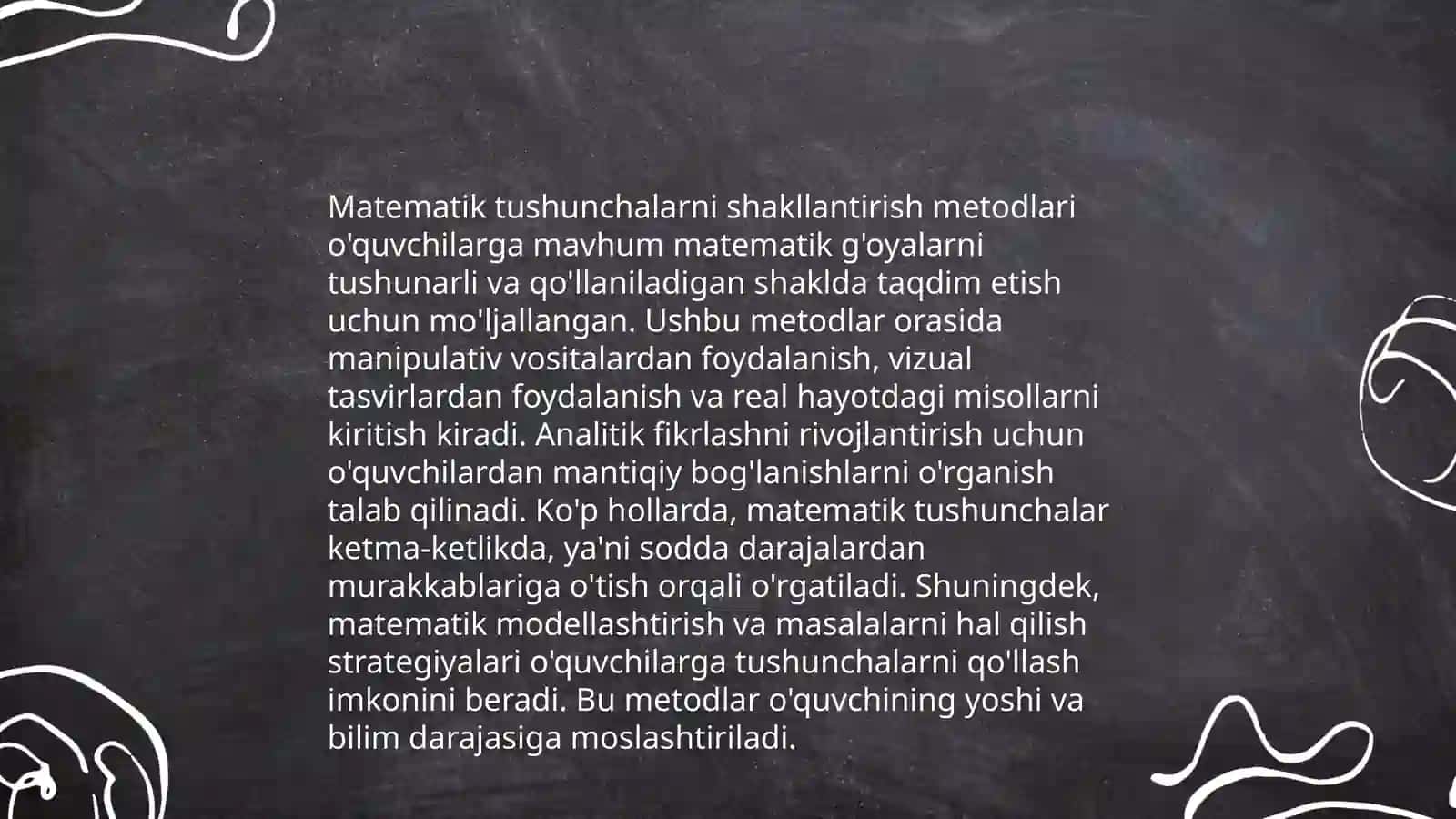 Matematik tushunchalarni shakllantirish tamoyillari 4