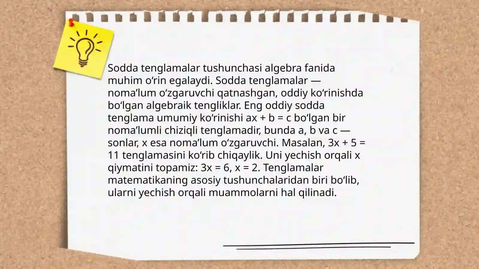 Sodda tenglamalarni oʻrgatish metodikasi 4