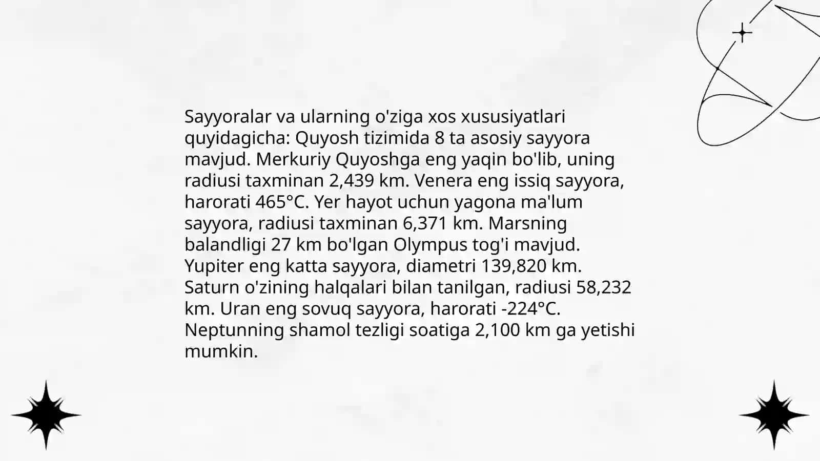 Quyosh sistemasidagi sayyoralar 4