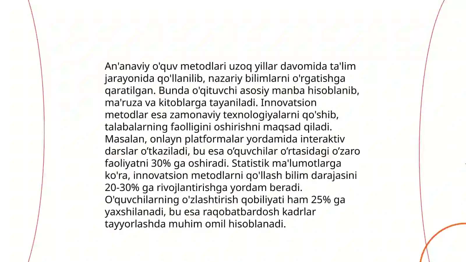 Ta'lim metodlari va vositalari. Talimni tashhis etish 4