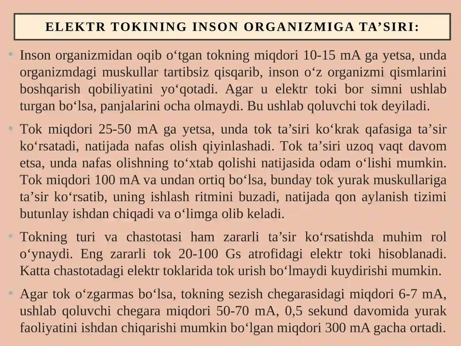 Elektr va texnika xavfsizlik asoslari 4