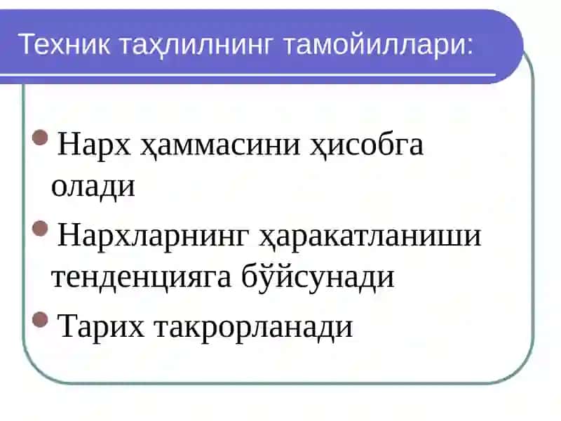 Фонд бозорларининг техник таҳлили 4