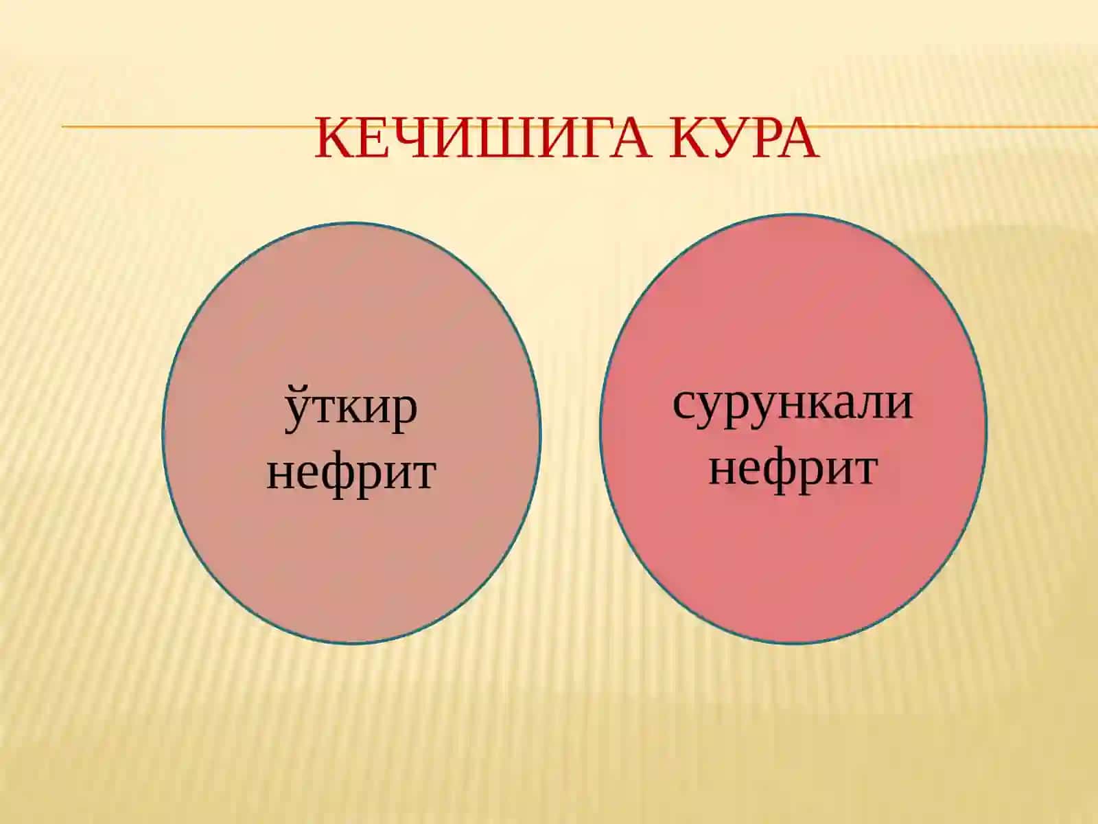 Бўйрак касалликларида асосий клиник синдромлар. Нефритлар симптоматологияси. (Ўткир ва Сурункали) 4