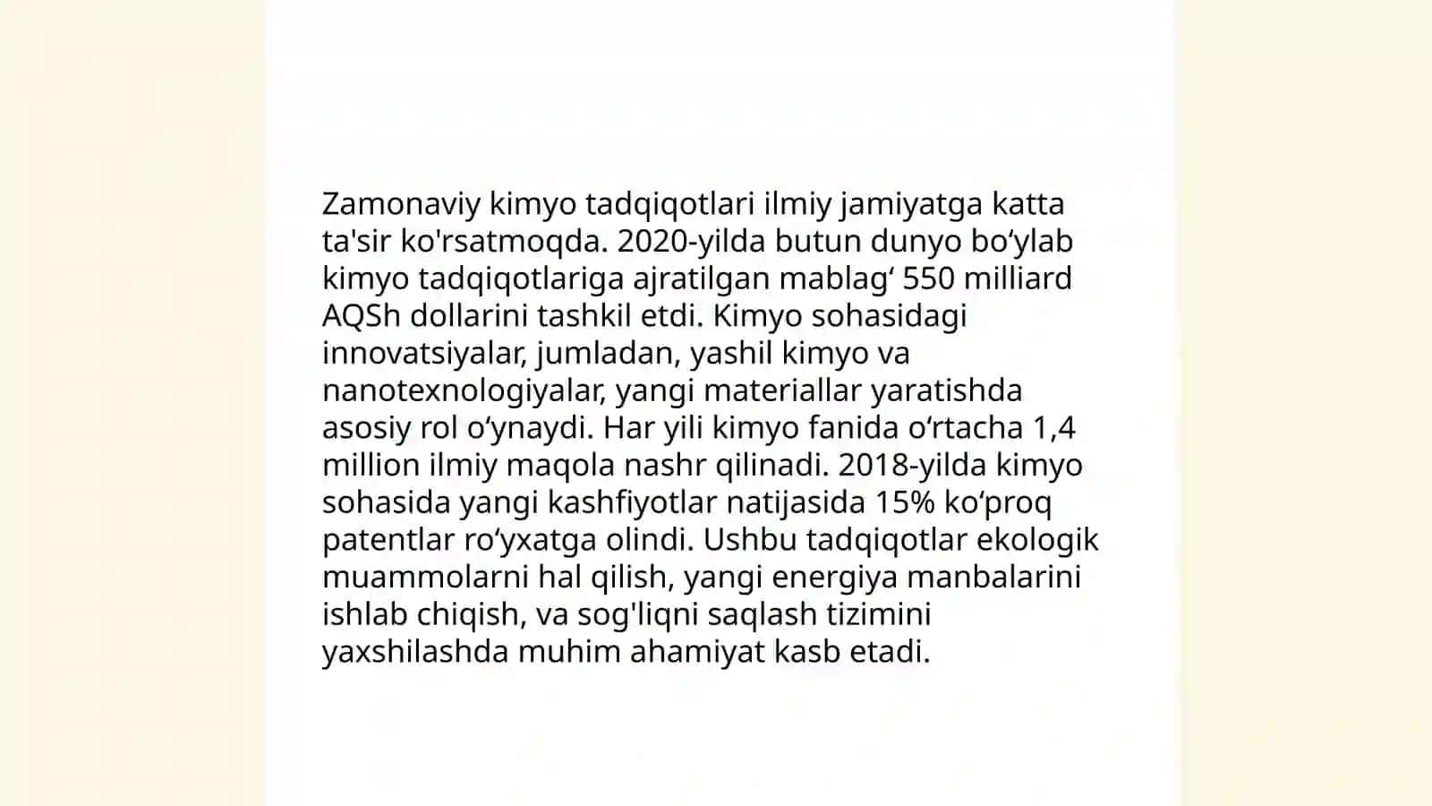Kimyo fanining rivojlanishi 4