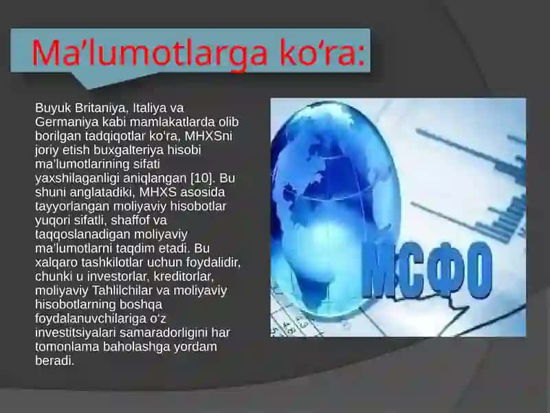 O’zbekistonda Buxgalteriya Hisobining Milliy Kontse'tual Asoslarini Xalqaro Standartlarga Muvofiqlashtirish: Muammolar va Ularni Bartaraf Etish Strategiyalari 4