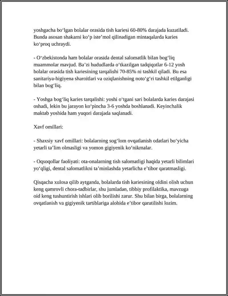 Bolalarda Tish Kariesi Davolash 4