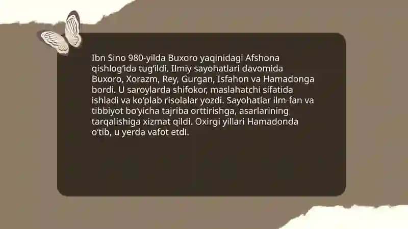 Ibn Sino haqida va qilgan ishlari tarixda 4