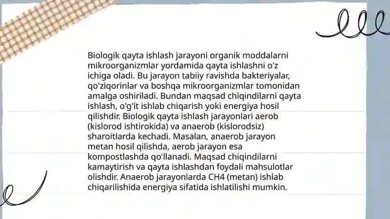 Sanoat chiqindilarini biologik qayta ishlash texnologiyalari 4