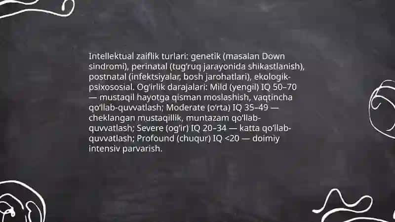 Yordamchi maktab òquvchilari- Aqli zaif bolalarni òrganishning umumiy tushunchasi 4