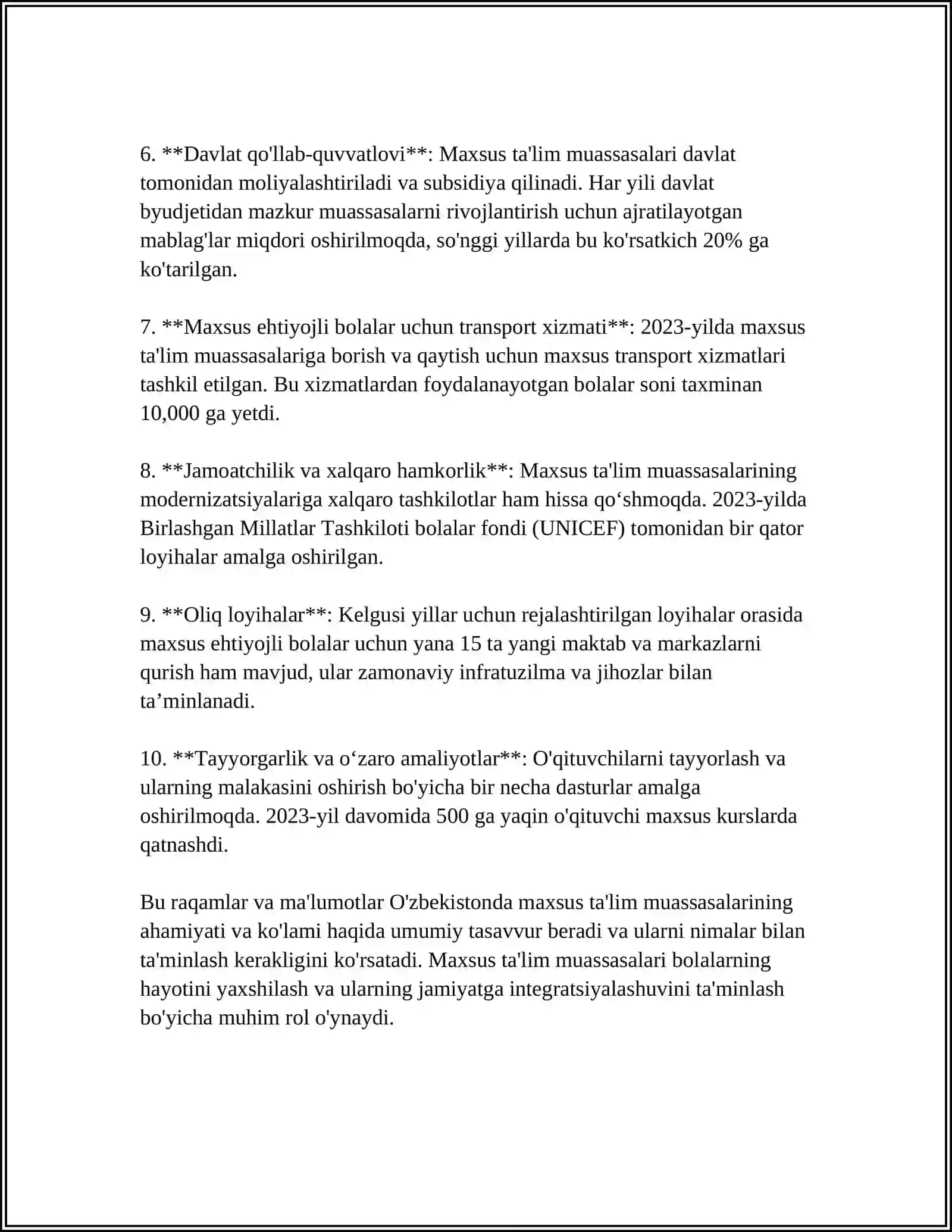 Alohida Yordamga Muhtoj Bolalar uchun Yordamlar 4