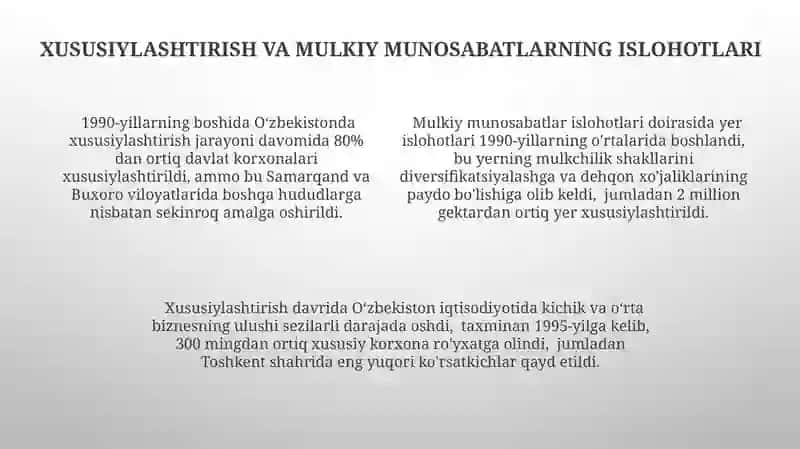 O'zbekistonda Bozor Munosabatlarining Shakllanishi 4