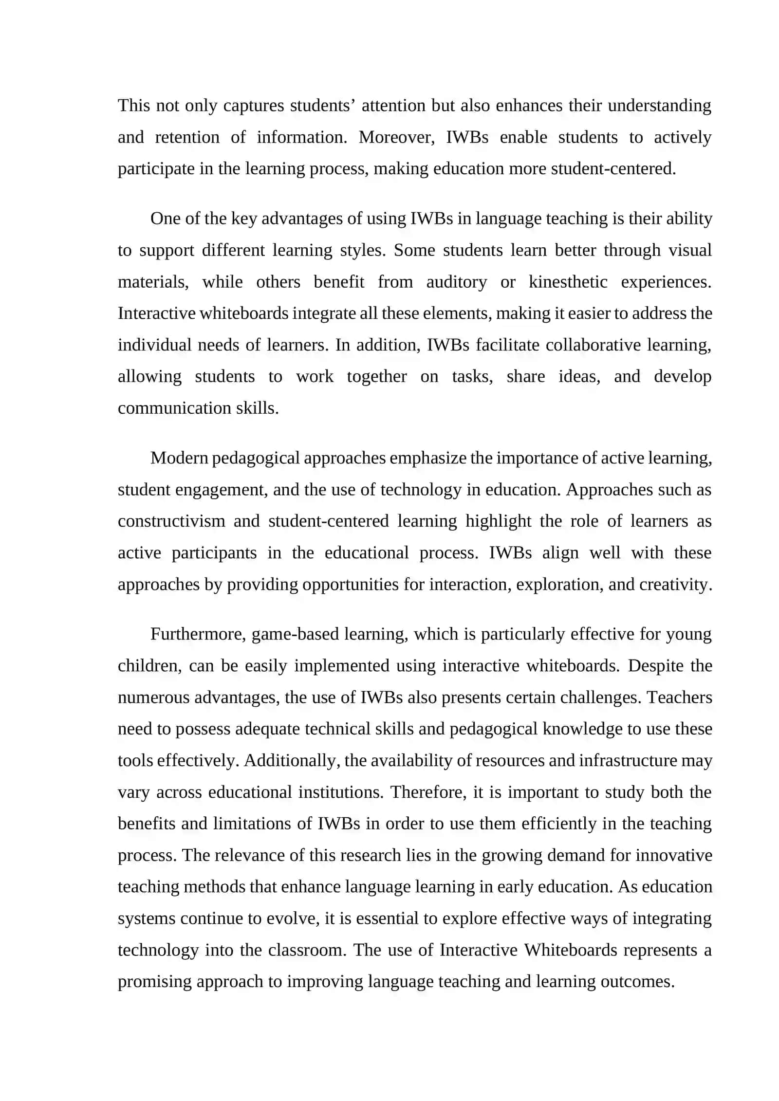 Developing Language Skills Using Interactive Whiteboards (IWB) in Pre-school and Primary Education 4