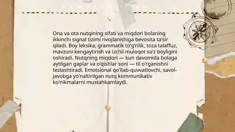 Bolalarda ikkinchi signal tizimining rivojlanishiga taʼsir etuvchi omillar 4