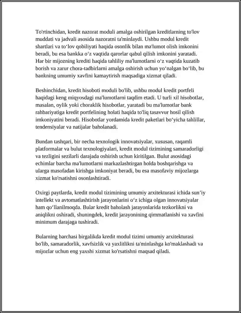 KREDIT MODUL TIZIMI 4