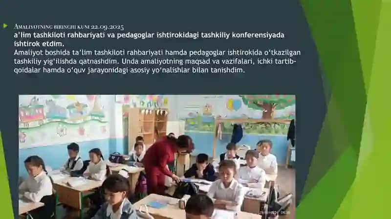 Malika Asrayeva's Malakaviy Amaliyot Hisoboti 4