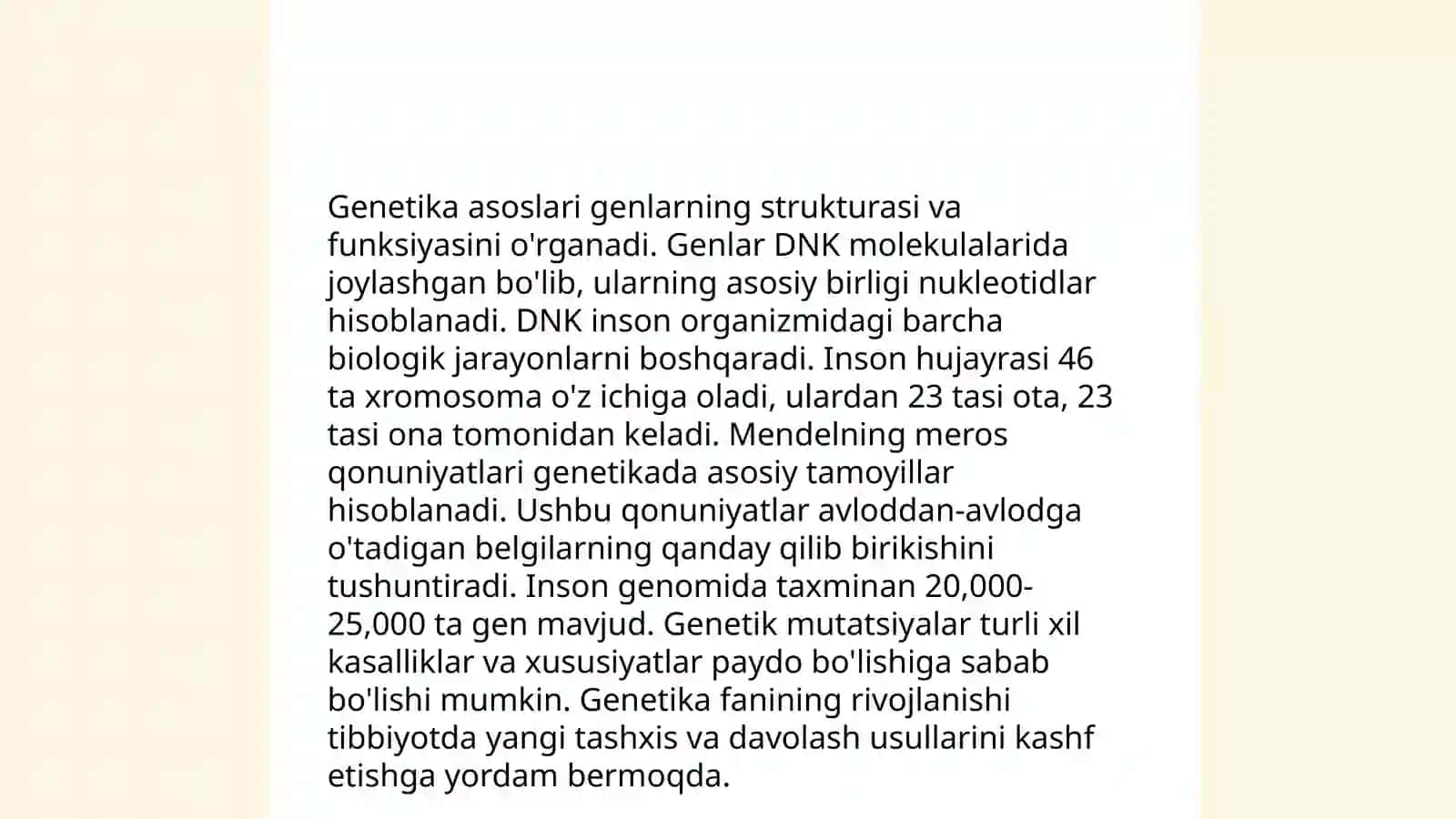 Molekular genetikasi asoslari va irsiy kasalliklar 4