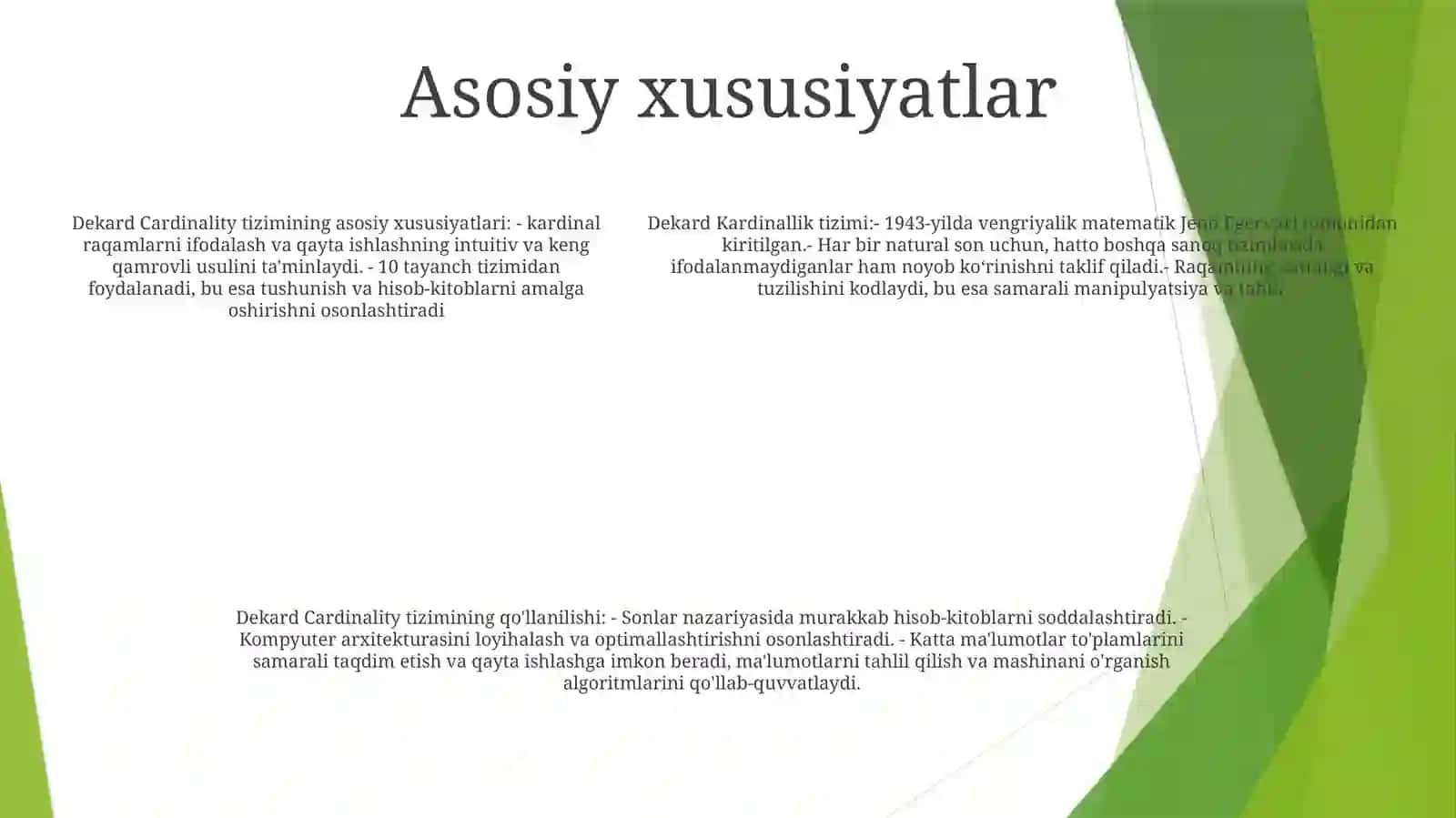 Dekard Kardinatalar Sistemasi 4