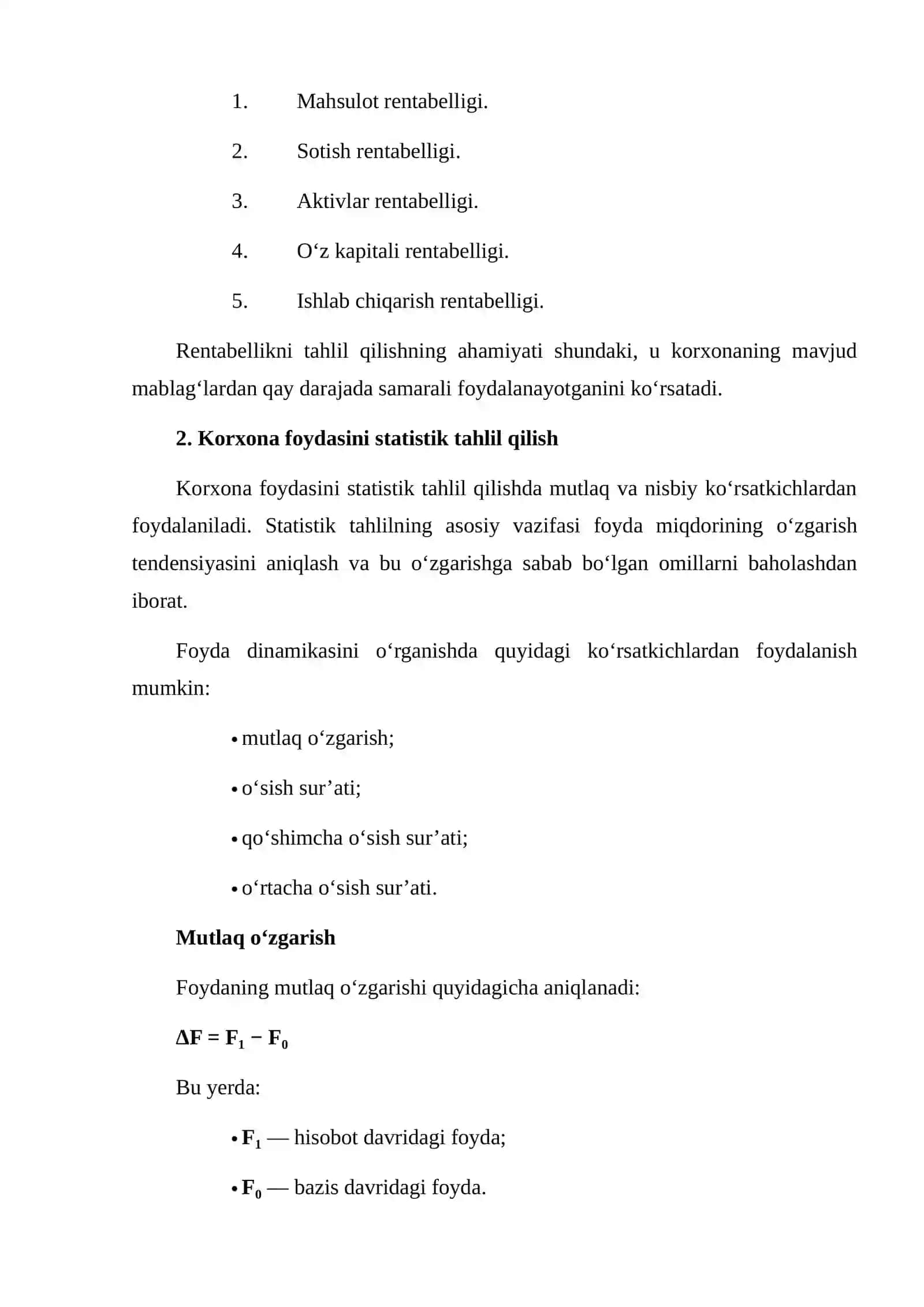 Korxonaning Foydasi va Rentabelligini Statistik Tahlil Qilish 4