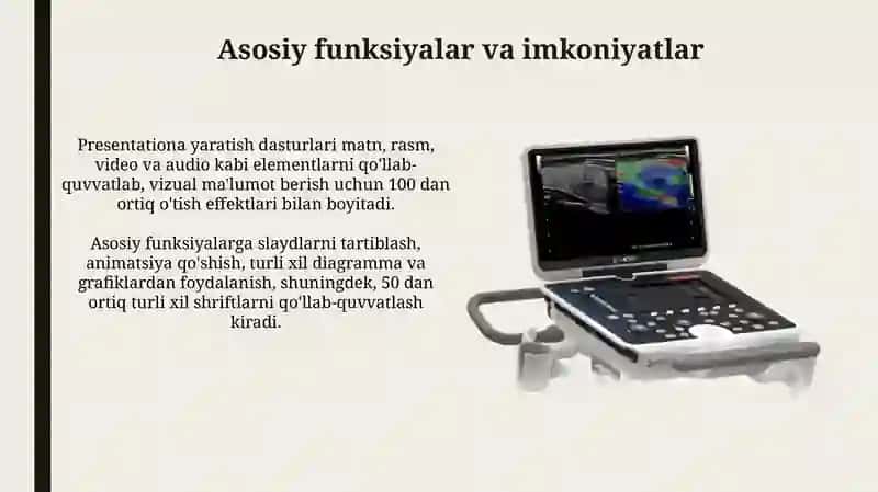 Taqdimotlar yaratish dasturlari MS Power Point canva, gamma haqida umumiy malumot VA vazifalari 4