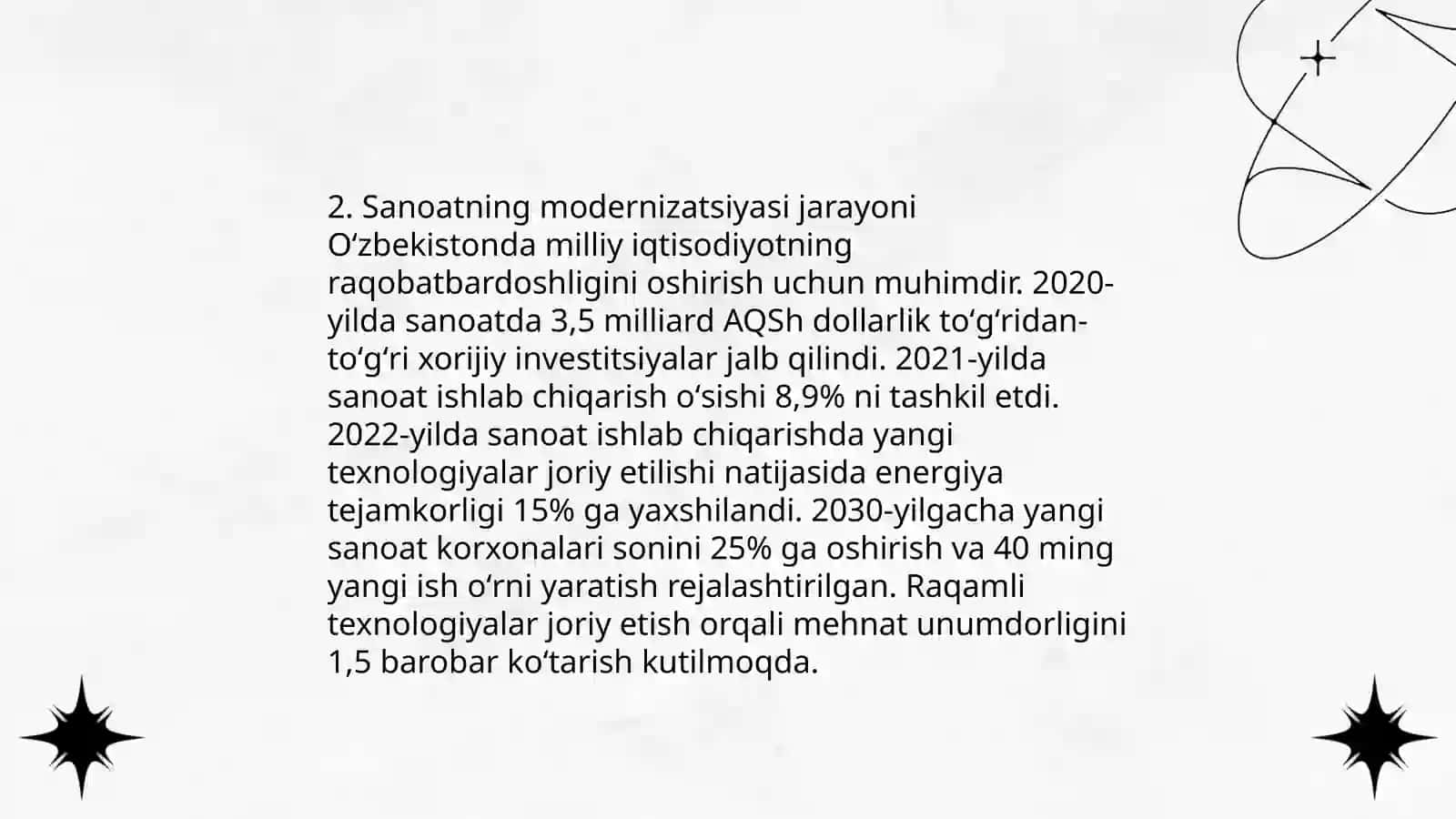 Mustaqillik yillarida qishloq xoʻjaligi va sanoat sohasidagi o'zgarishlar 4