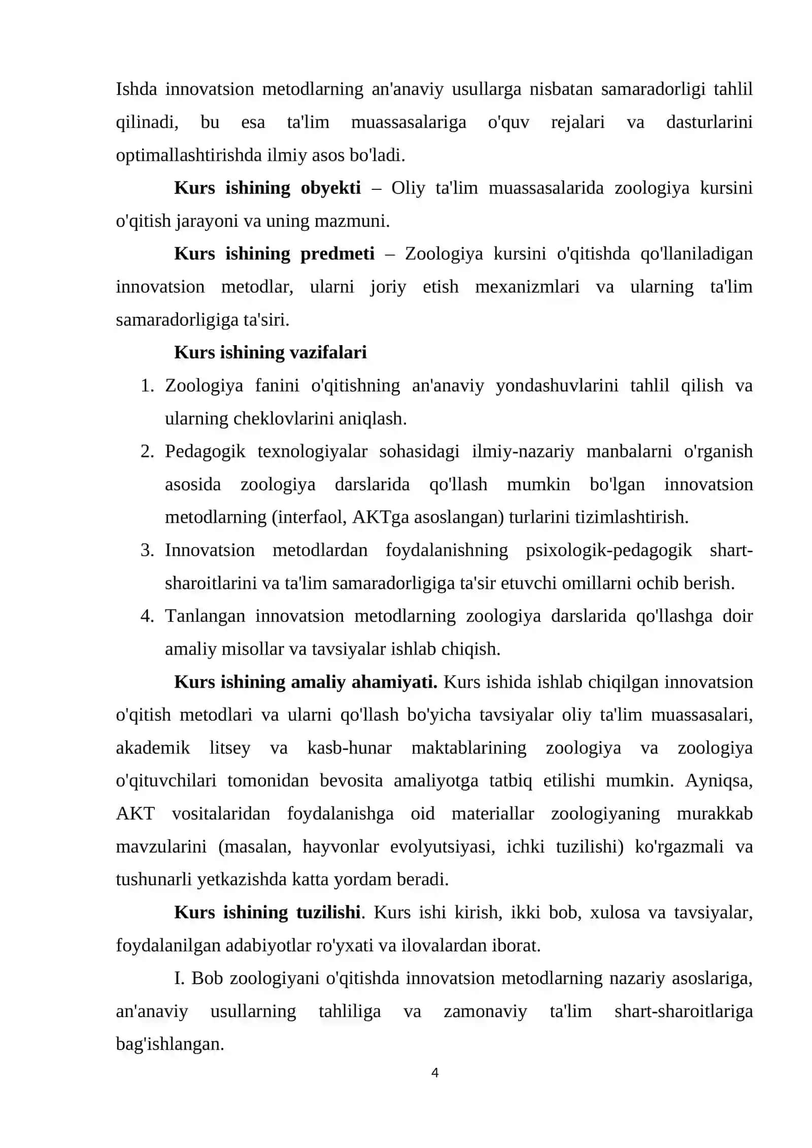 BIOLOGIYA OʻQITISH METODIKASI FANIDAN” 4