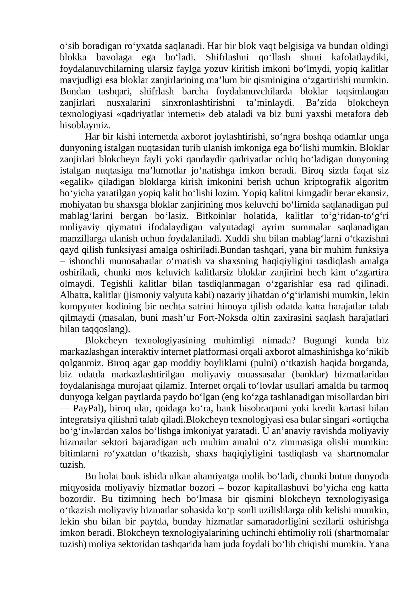 O‘zbekistonda raqamli moliyani rivojlantirish va kripto-birjalar faoliyatini tashkil etish masalalari 4
