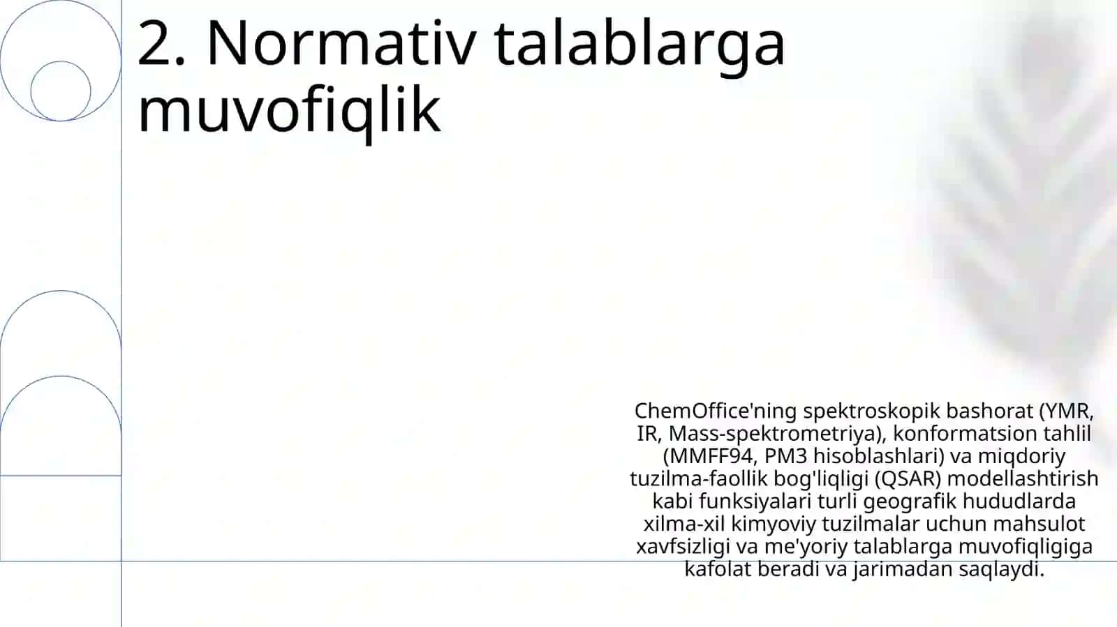 ChemOffice dastur misolida zamonaviy jamlangan hisob dasturlari bilan ishlash 4