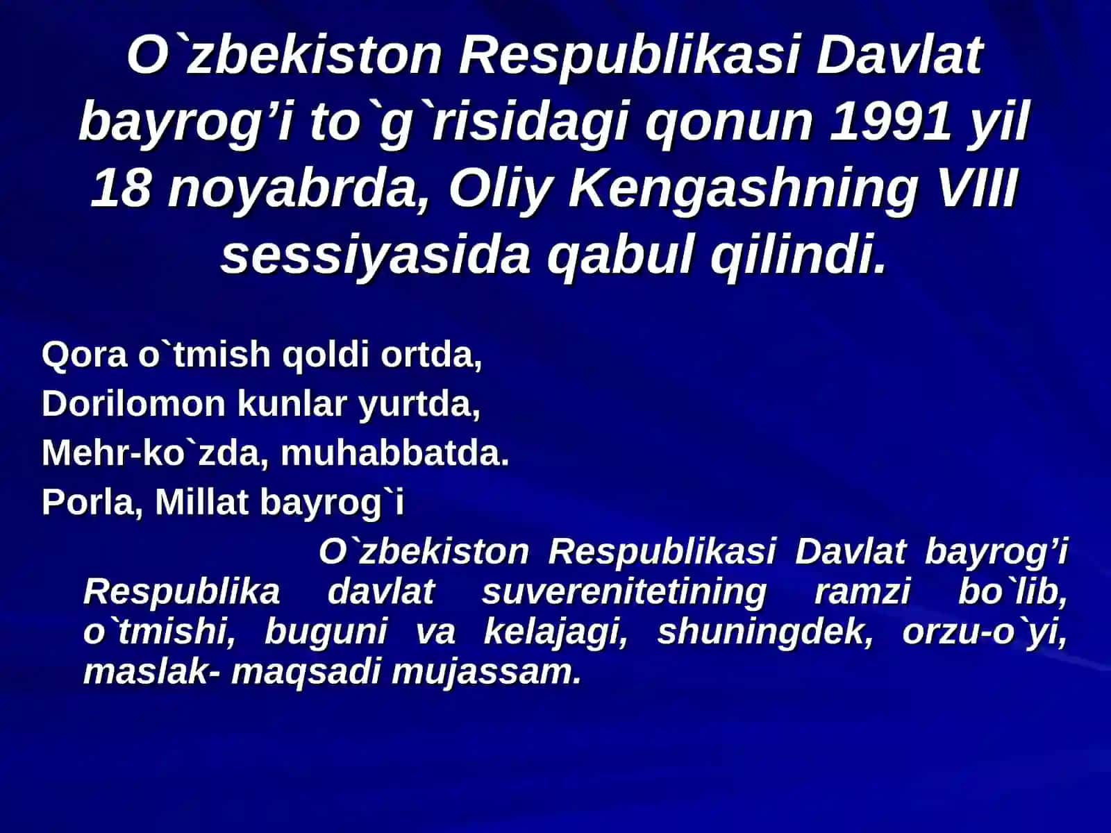 Hilpiraydi yurtim bayrog`I mavzusida 4