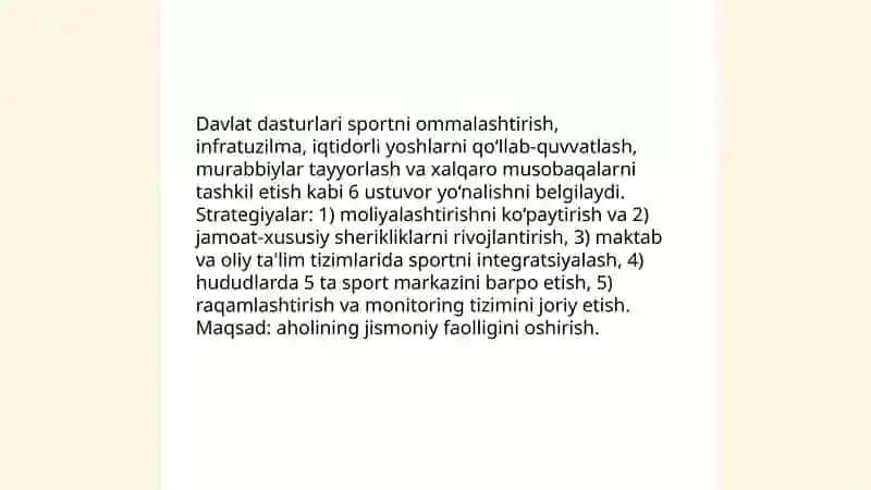 Sport o'yinlarining O'zbekistonda rivojlanishi 4