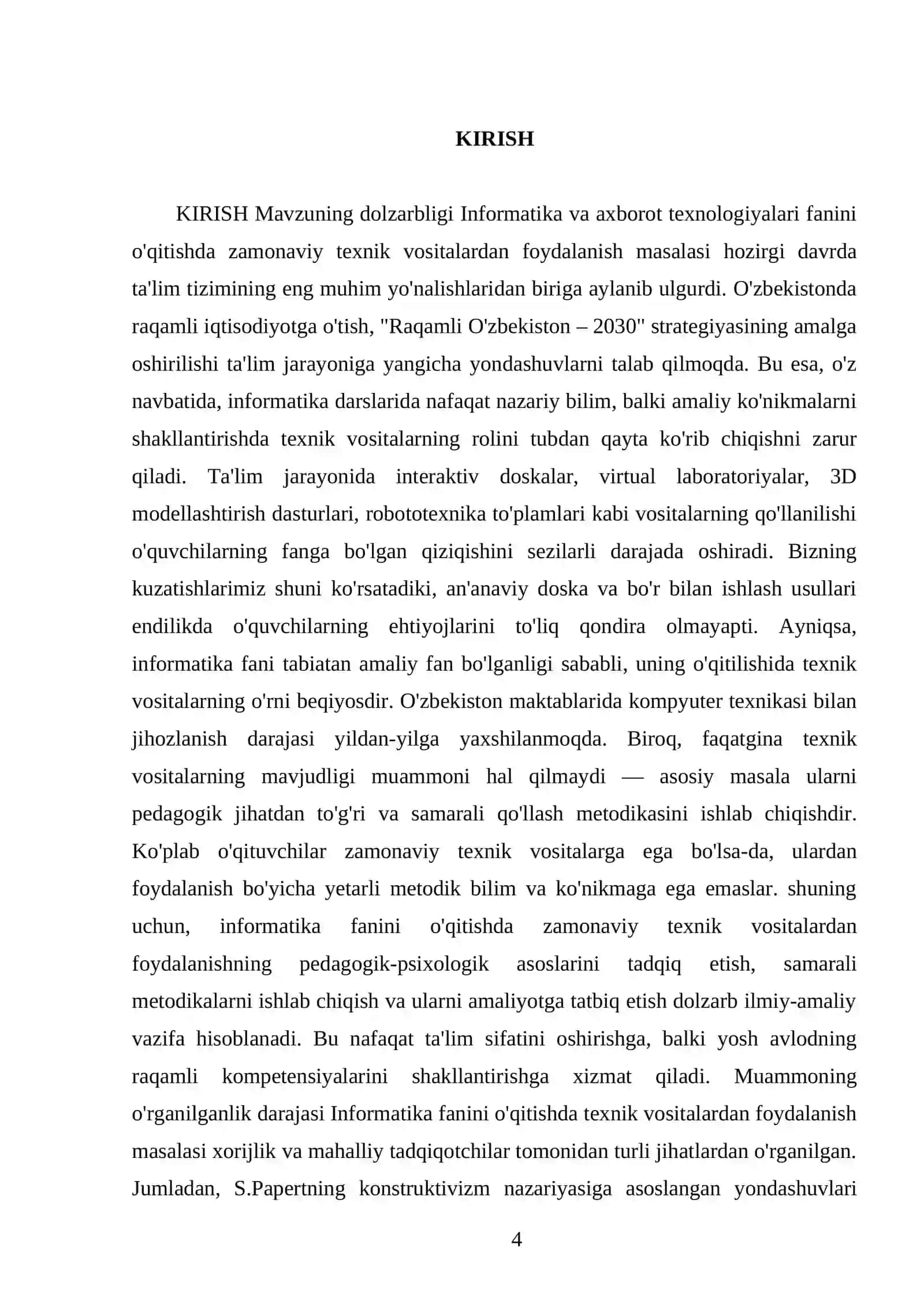 Informatika va at fanini o’qitishda zamonaviy texnik vositalardan foydalanish 4
