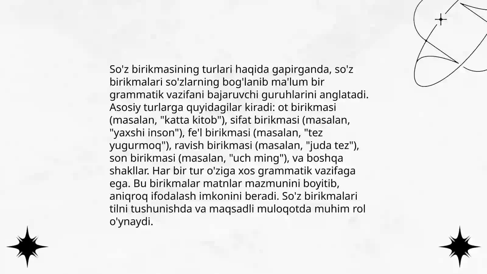 8-sinfda "So'z birikmasi va qo'shma so'z" mavzusi uchun slayd tayyorlash 4