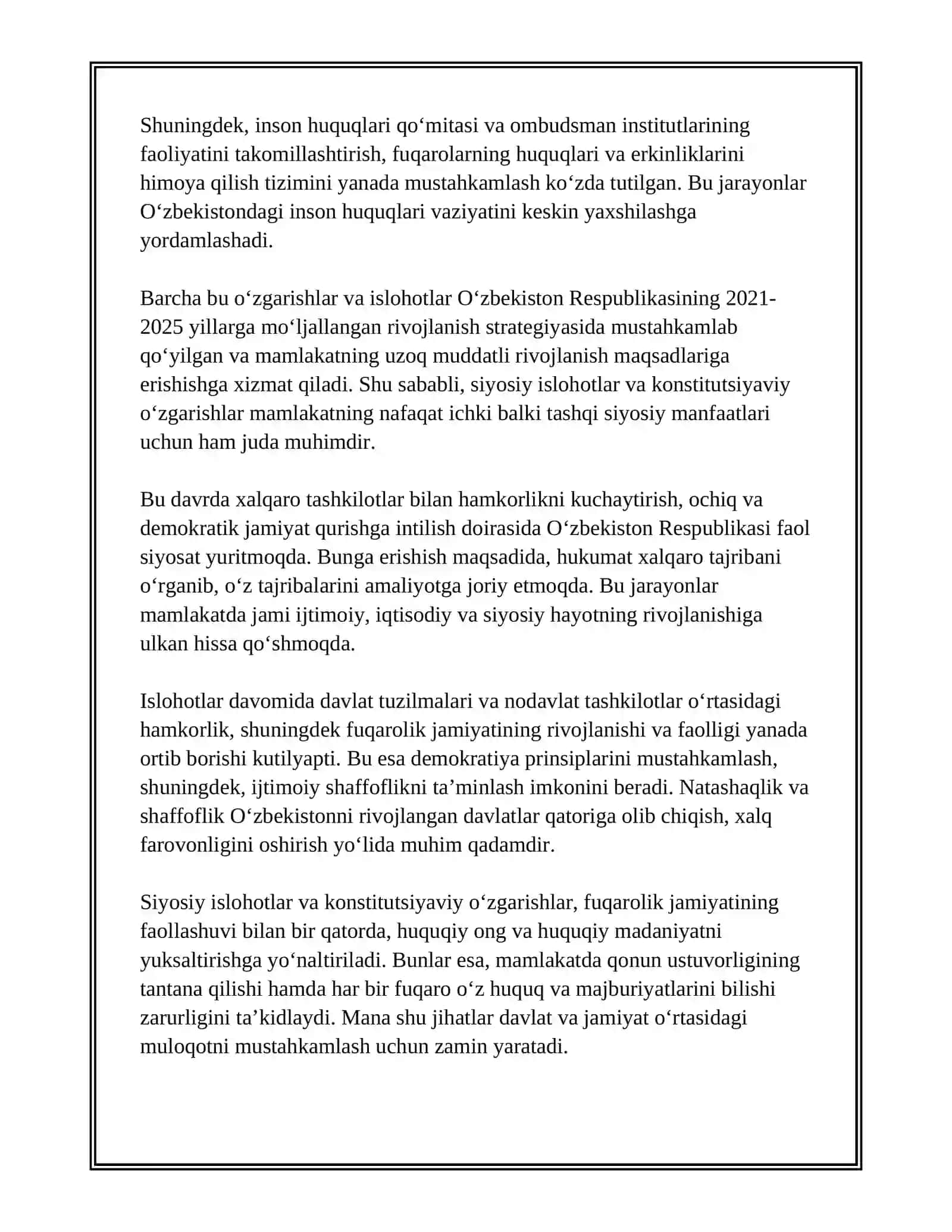 OʻZBEKISTONDA 2021-2025-YILLAR RIVOJLANISH TARIXI 4