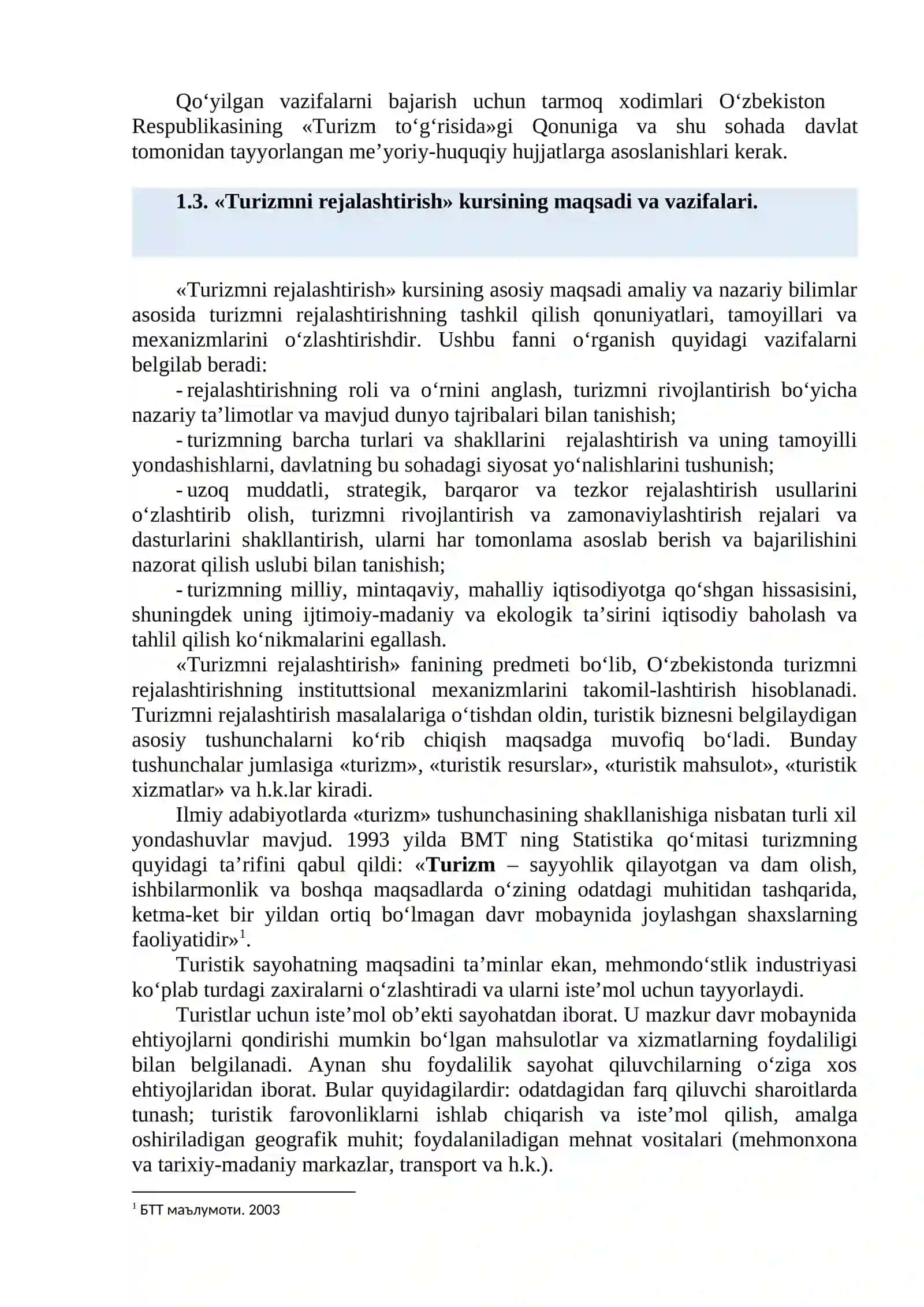 "TURIZMNI REJALASHTIRISH" 4