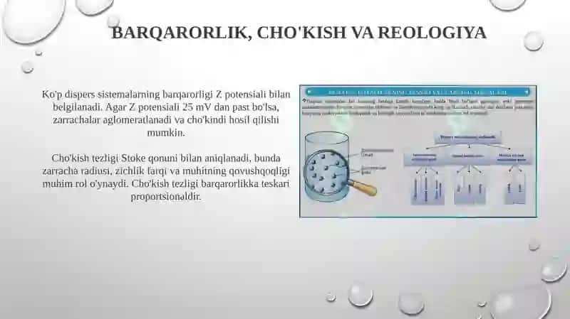 Dag'al-dispers sistemalarning xossalari va ularni tibbiyot va farmakologiyada ishlatilishi 4