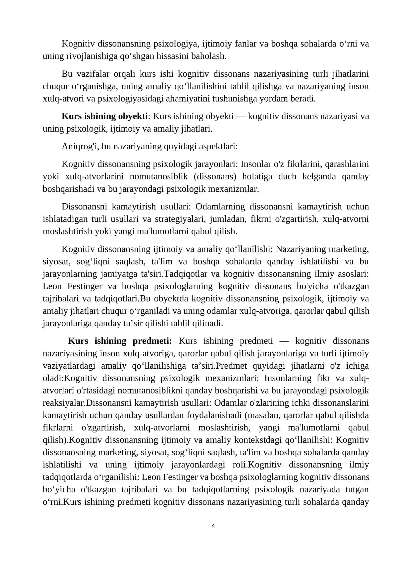 Kognitiv dissonans nazariyasi.Tadqiqot misollar 4